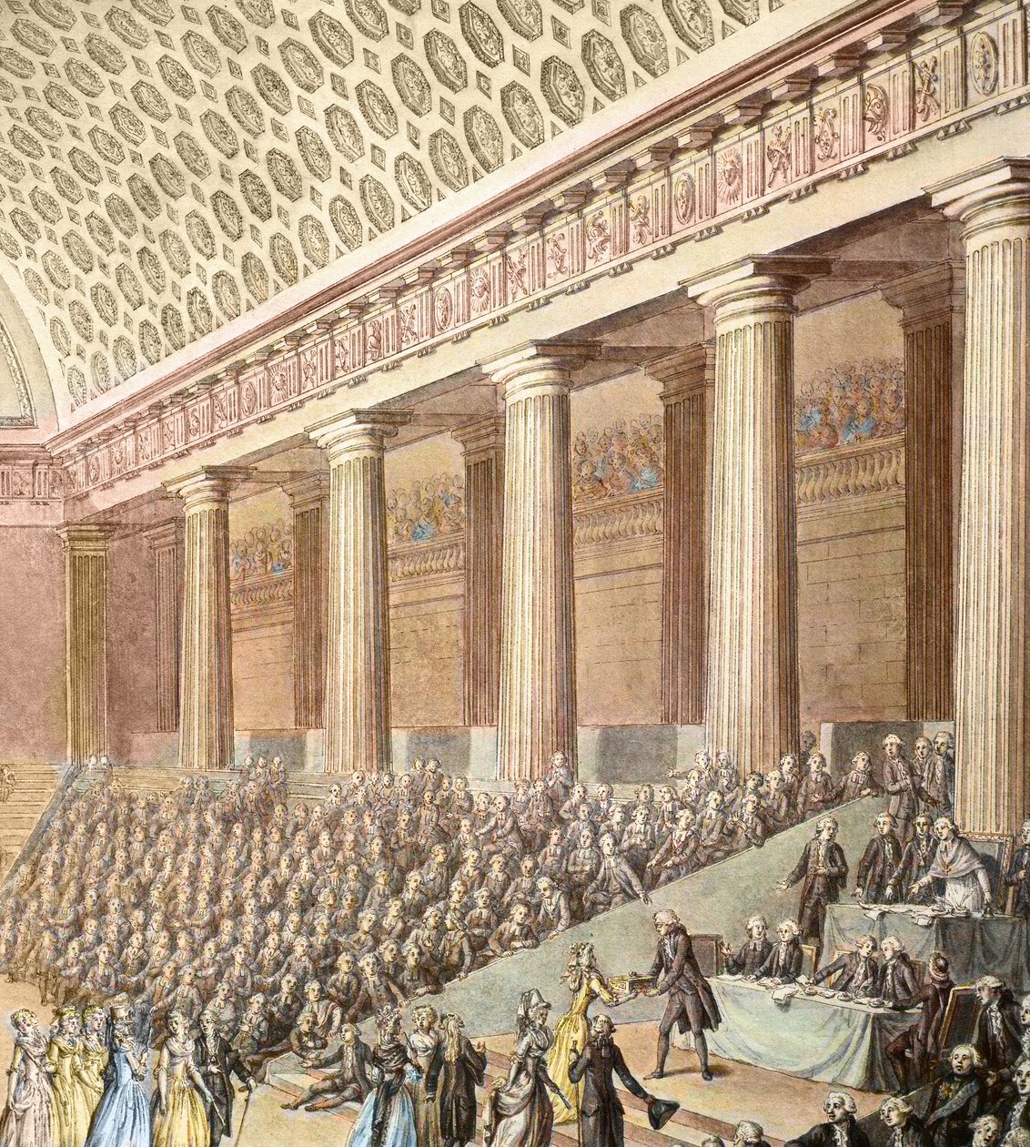 Französische Revolution: Geschenk von Schmuck durch Künstlerinnen an die Nationalversammlung am 7. September von Antoine Borel