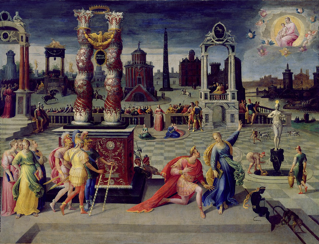 Augustus und die Tiburtinische Sibylle von Antoine Caron