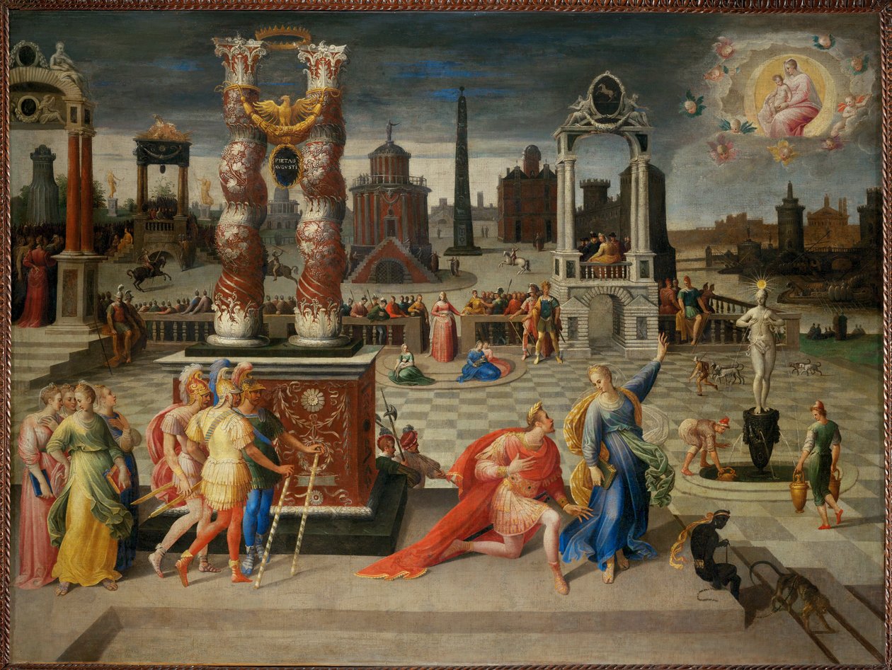 Die Sibylle von Tibur. Der Kaiser Augustus auf den Knien von Antoine Caron