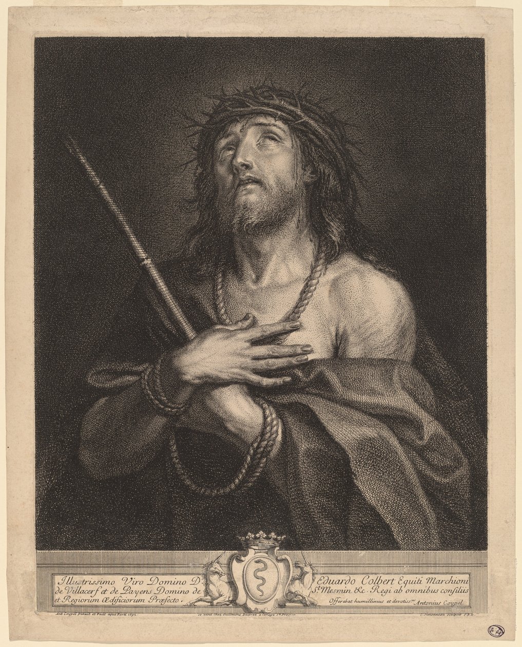 Christus als Schmerzensmann von Antoine Coypel, finished in engraving by Charles Simonneau