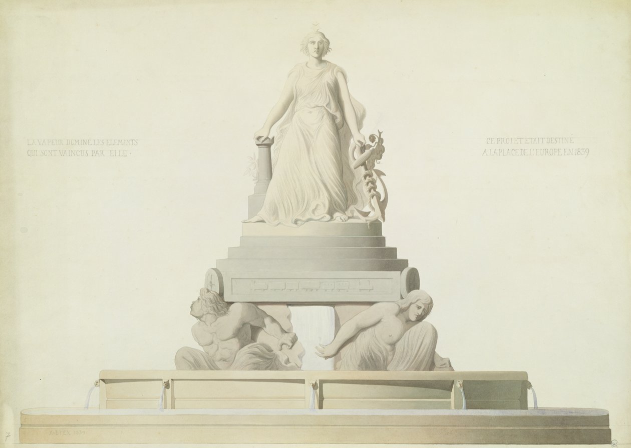 Projekt für das Denkmal bestimmt für den Place de l