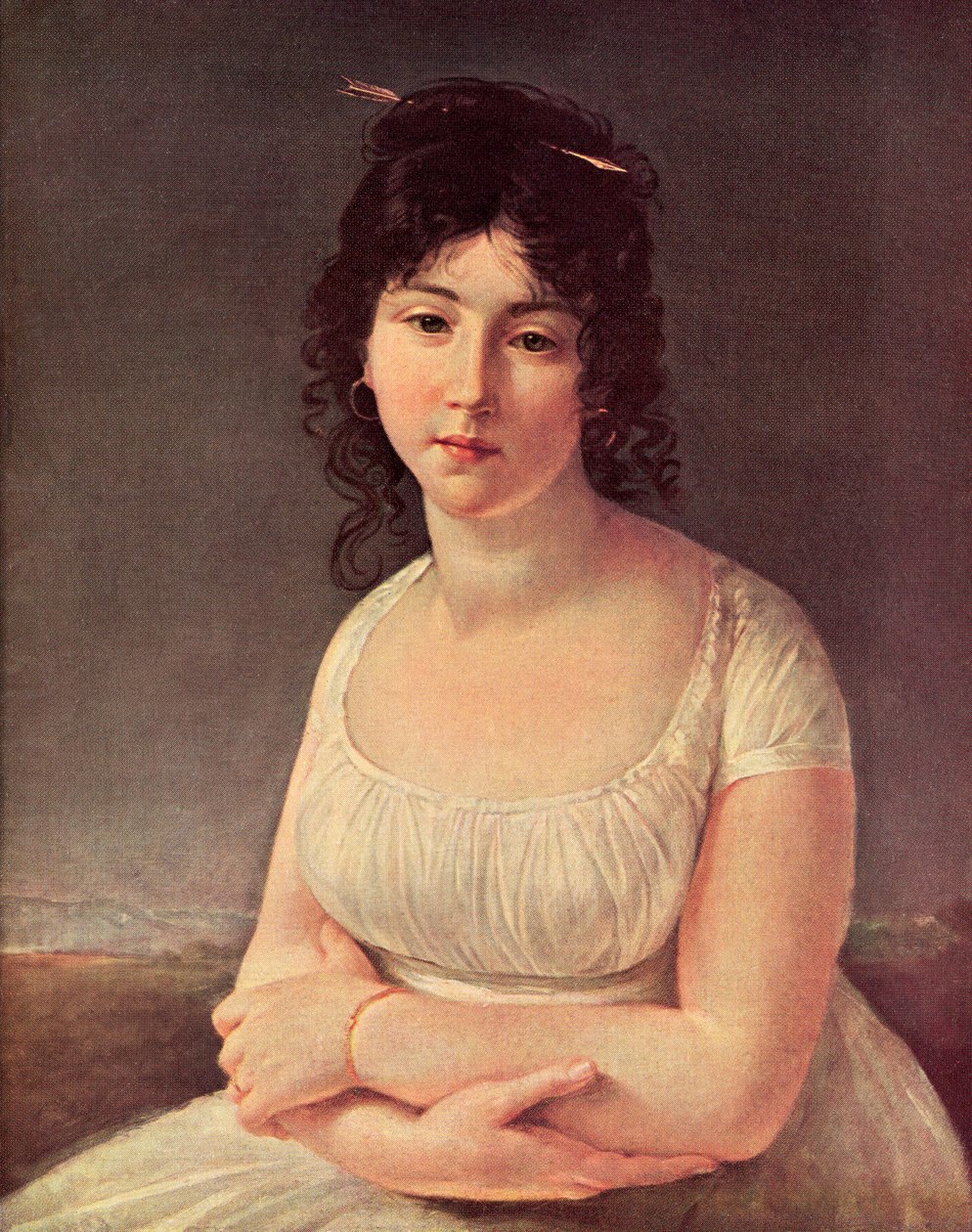 Madame Poussielgue im Alter von 23 Jahren im Jahr 1797 (Druck) von Antoine Jean (after) Gros