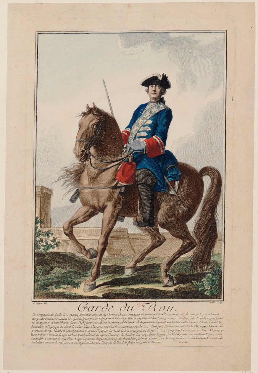 Garde du roi Leibwache des Königs, 1756 von Antoine Jean De Fehrt