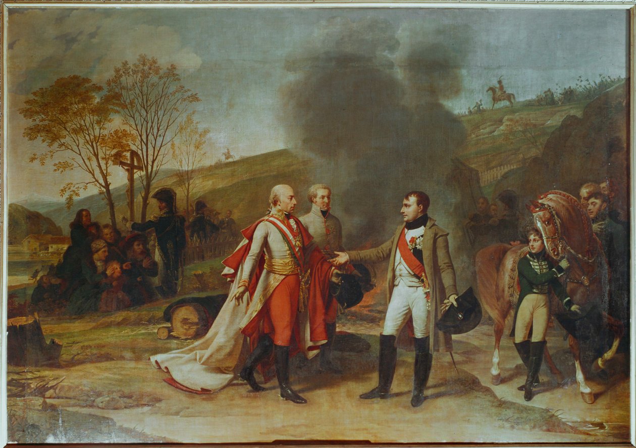 Interview zwischen Franz II. und Napoleon I. nach der Schlacht von Austerlitz von Antoine Jean Gros