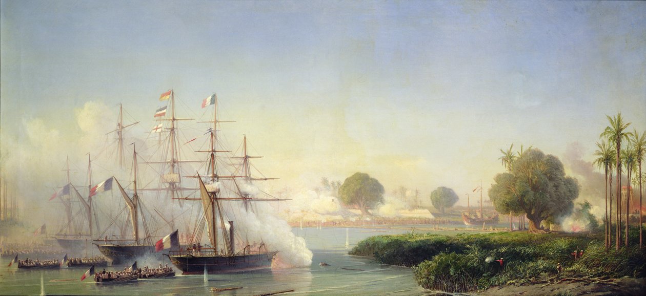 Sturm auf die Zitadelle von Saigon durch Vizeadmiral Rigault de Genouilly, 17. Februar von Antoine Leon Morel Fatio