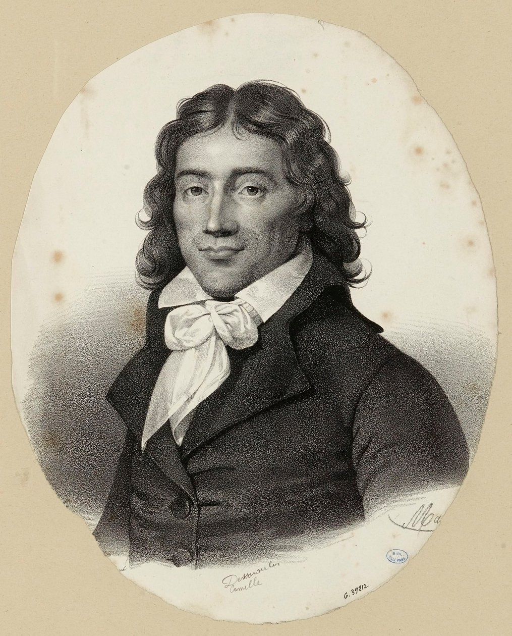 Porträt von Camille Desmoulins von Antoine Maurin