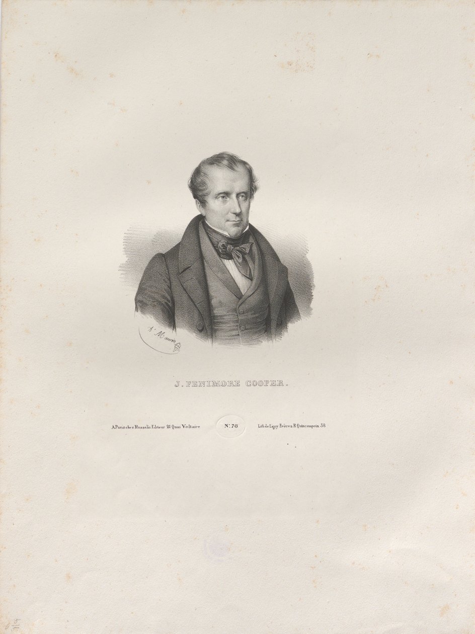 Porträt des Schriftstellers James Fenimore Cooper von Antoine Maurin