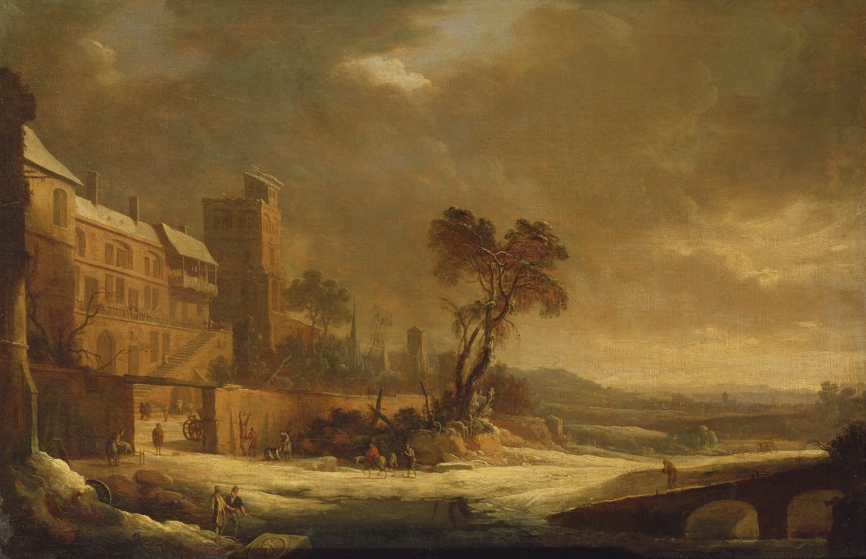 Der Monat Januar, Schneeeffekt, 1699 von Antoine Pierre the Younger Patel