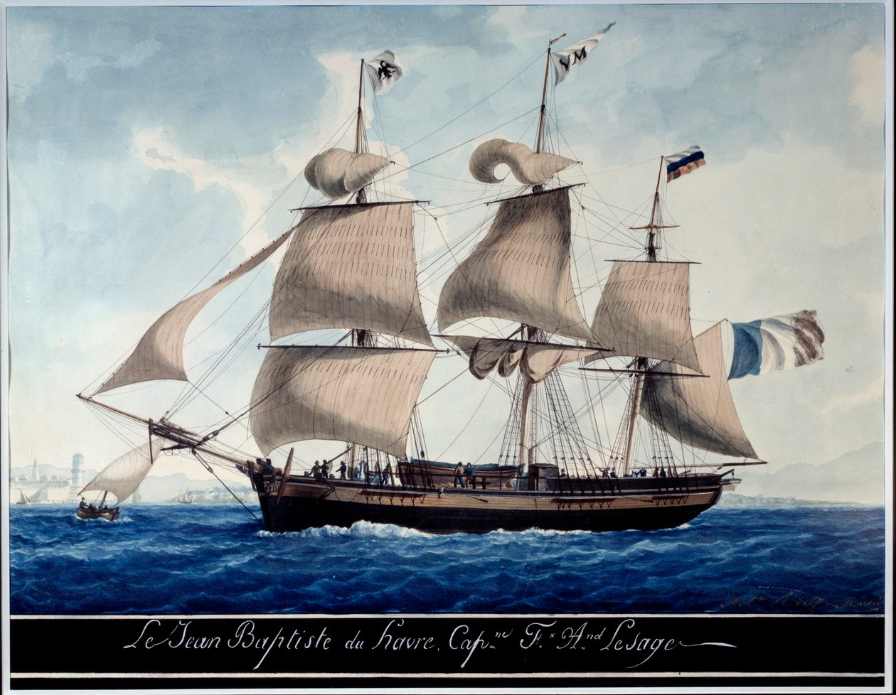 Le Jean - Baptiste du Havre, im Hafen von Marseille von Antoine Roux
