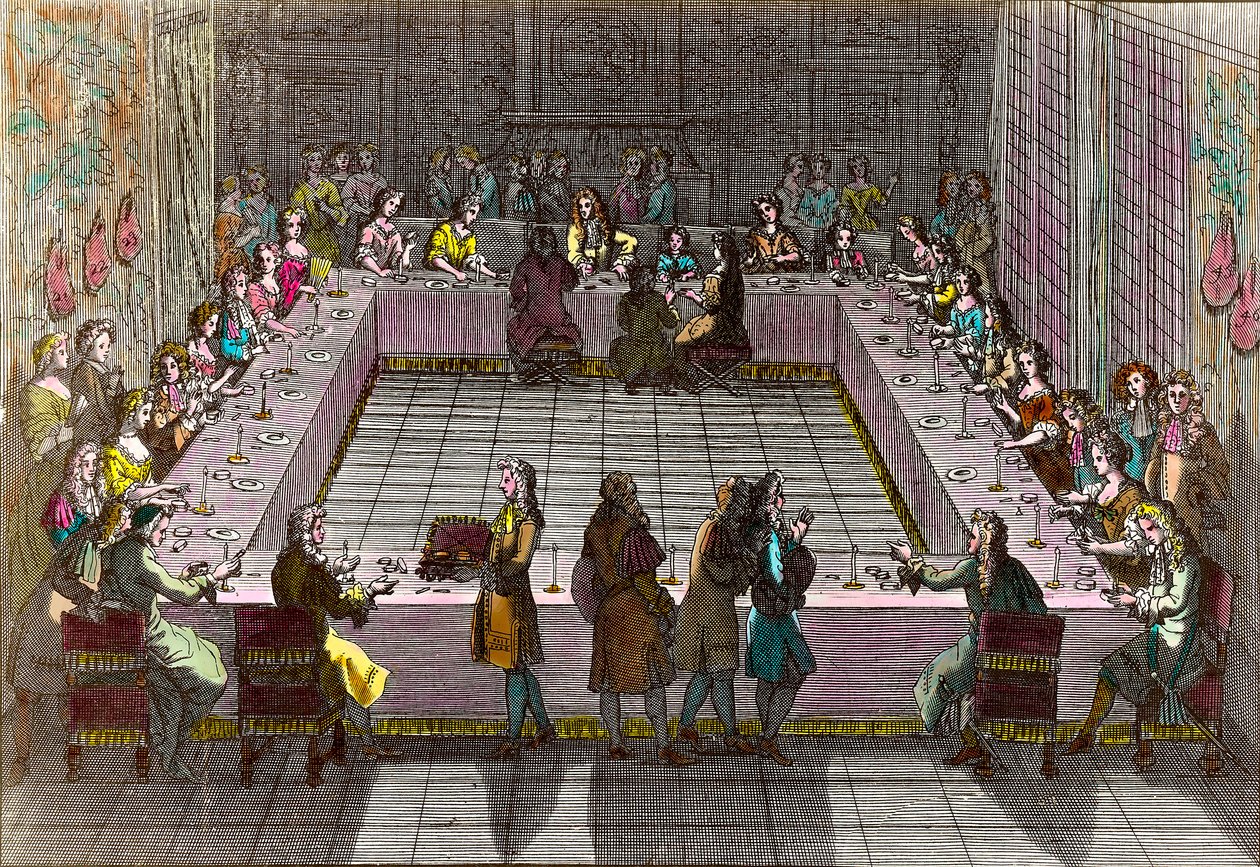 Die königliche Lotterie im 18. Jahrhundert. Kupferstich von Antoine Trouvain (1656-1708) von Antoine Trouvain