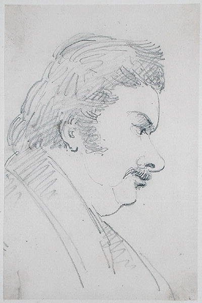 Porträt von Honore de Balzac (1799-1850) von Antoine Vestier