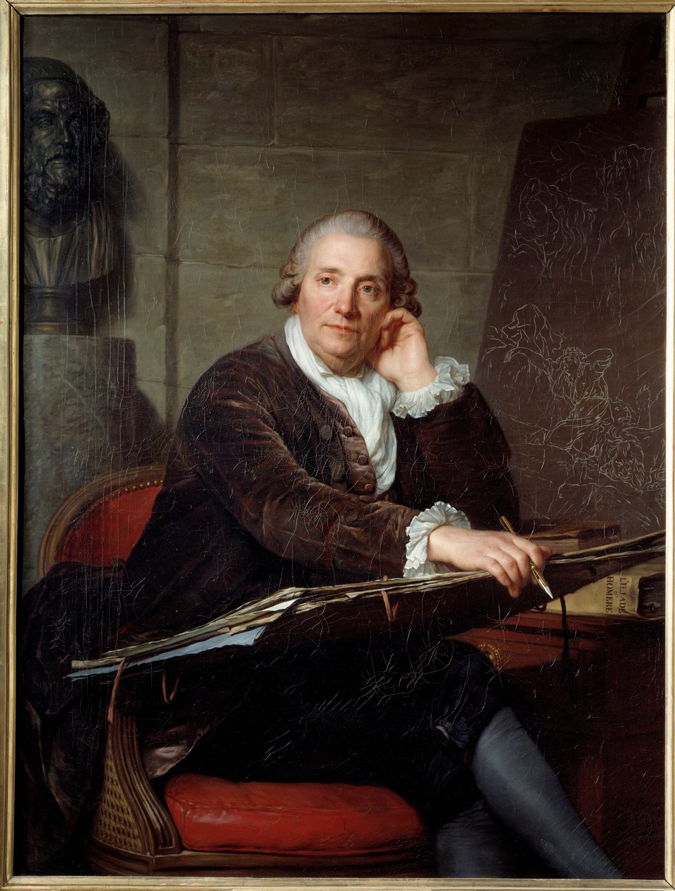 Porträt des Malers Gabriel François Doyen (1726-1806) von Antoine Vestier