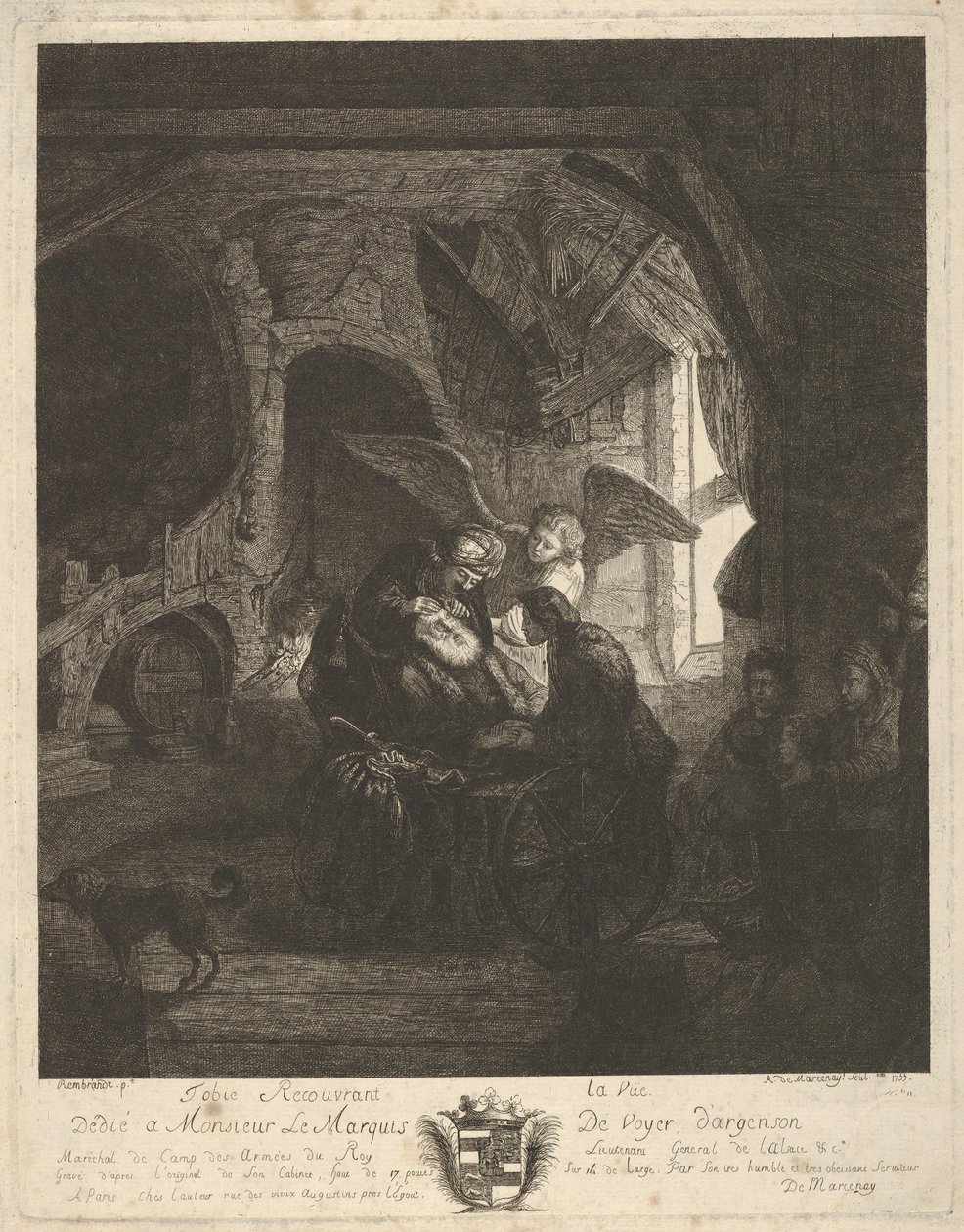 Tobias gibt seinem Vater das Augenlicht zurück, 1755 von Antoine de Marcenay Ghuy