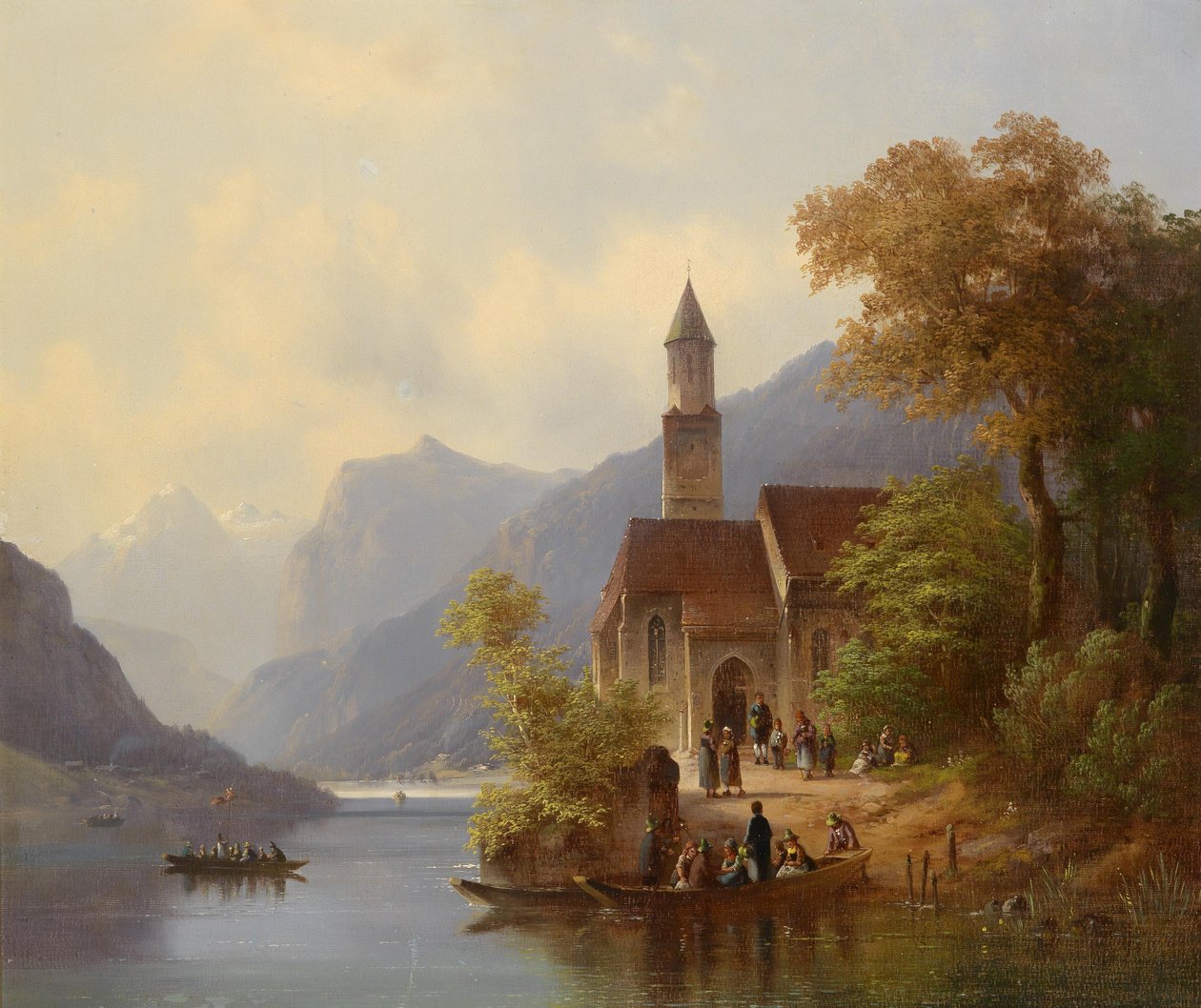 Auf dem Heimweg von der Sonntagsmesse von Anton Doll