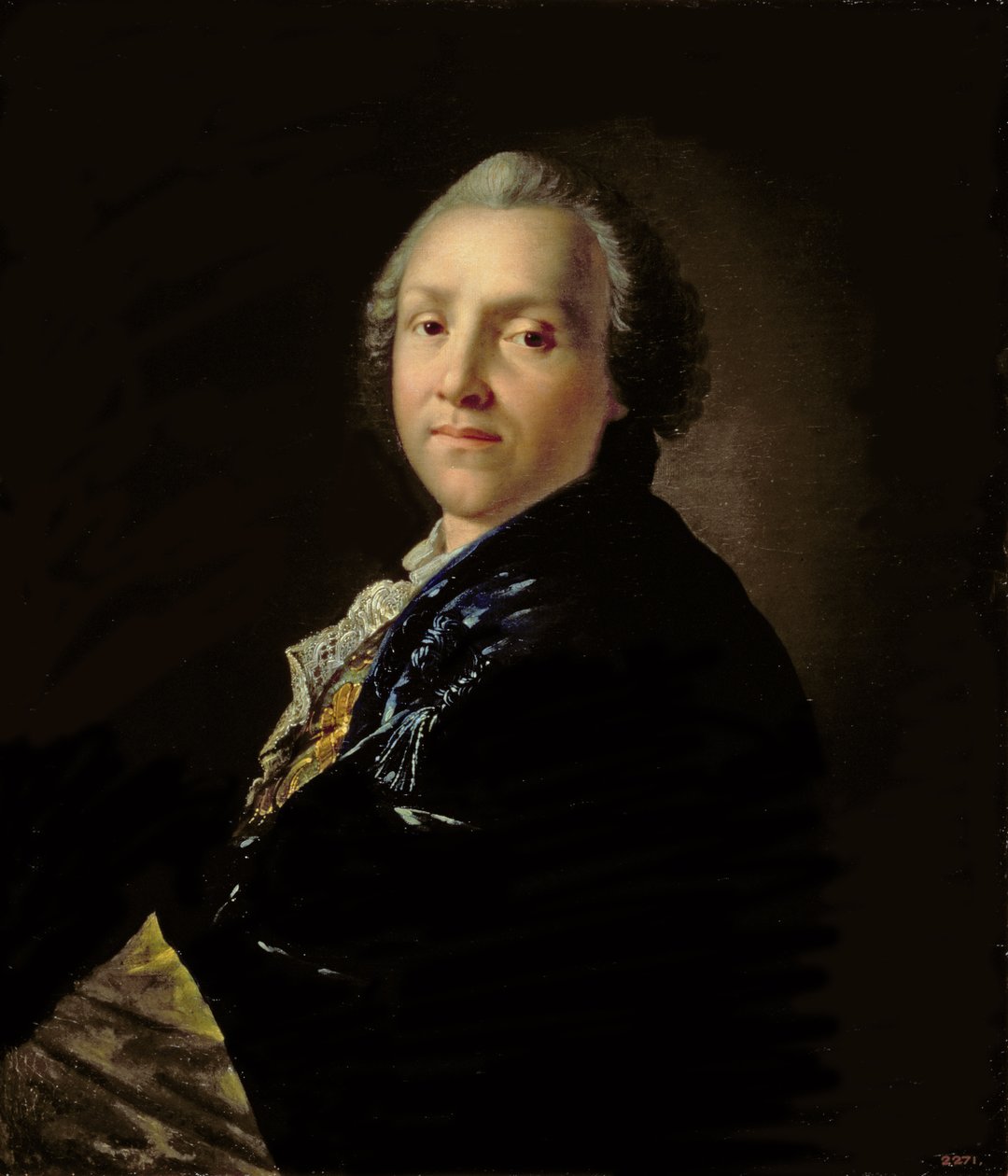 Porträt von Aleksandr Petrovich Sumarokov, 1760 von Anton Pavlovich Losenko