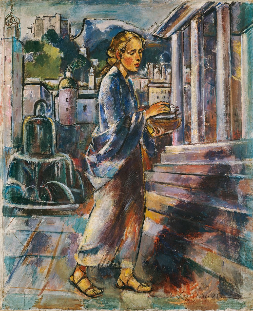 Tempelgang Mariens von Anton Faistauer