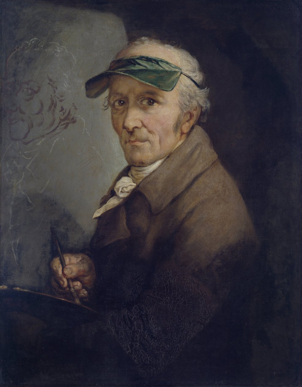 Selbstbildnis mit Augenschirm von Anton Graff