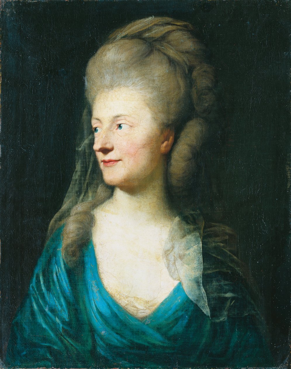 Porträt der Johanna Henriette Louise Gräfin von Bestucheff-Rumin, geborene von Carlowitz (1717-1787) (?) von Anton Graff