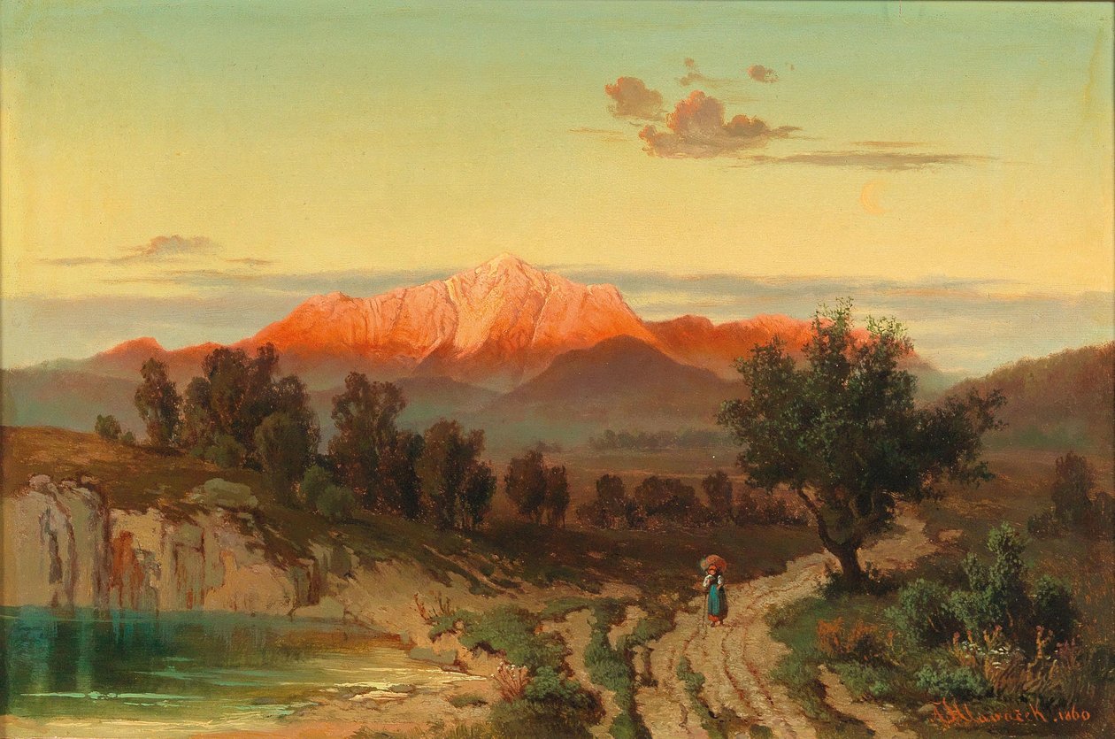 Sonnenuntergang über dem Hohen Göll von Anton Hlavacek