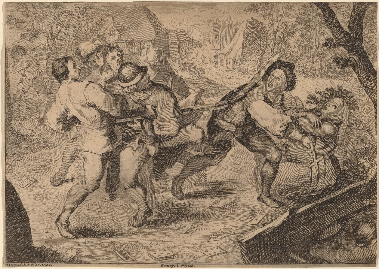 Kämpfende Bauern von Anton Joseph Prenner after Pieter Bruegel the Elder