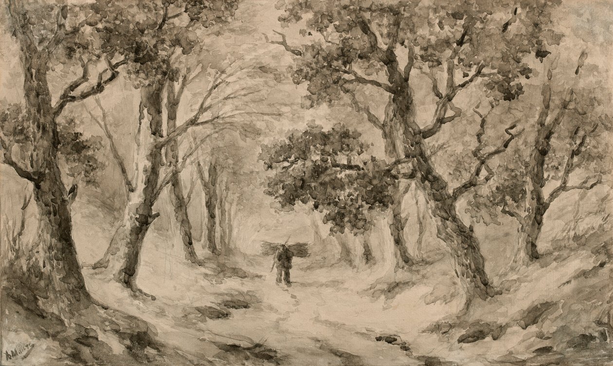 Ein Holzsammler im Wald von Anton Mauve