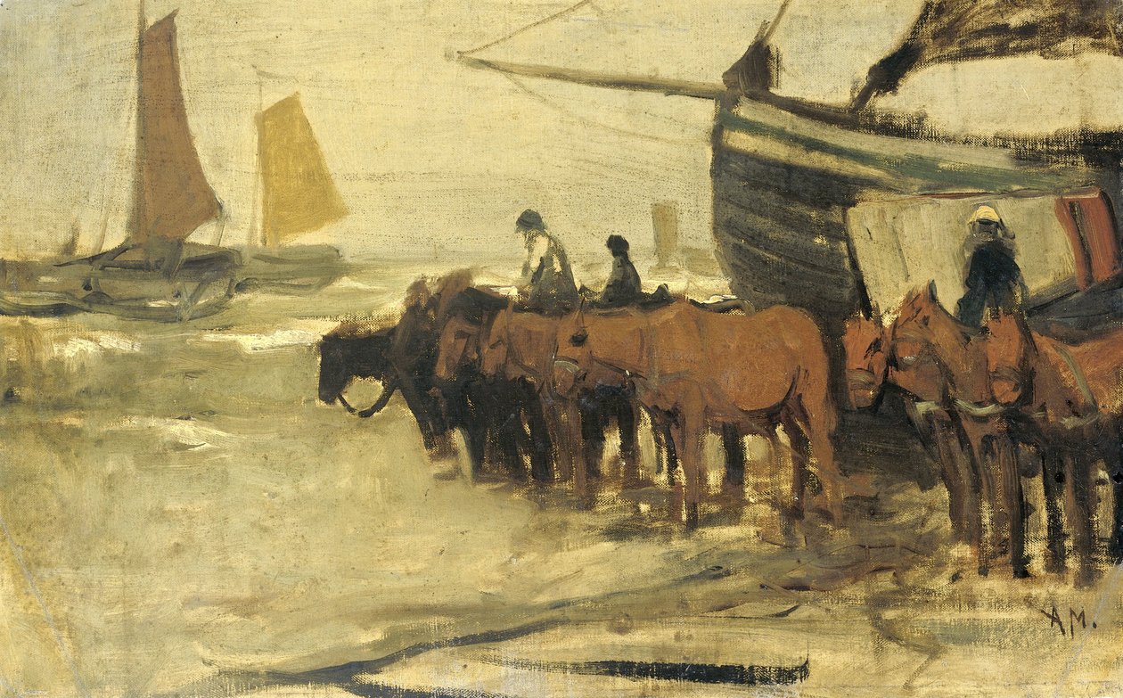 Einen Fischerfinger ins Meer stecken von Anton Mauve