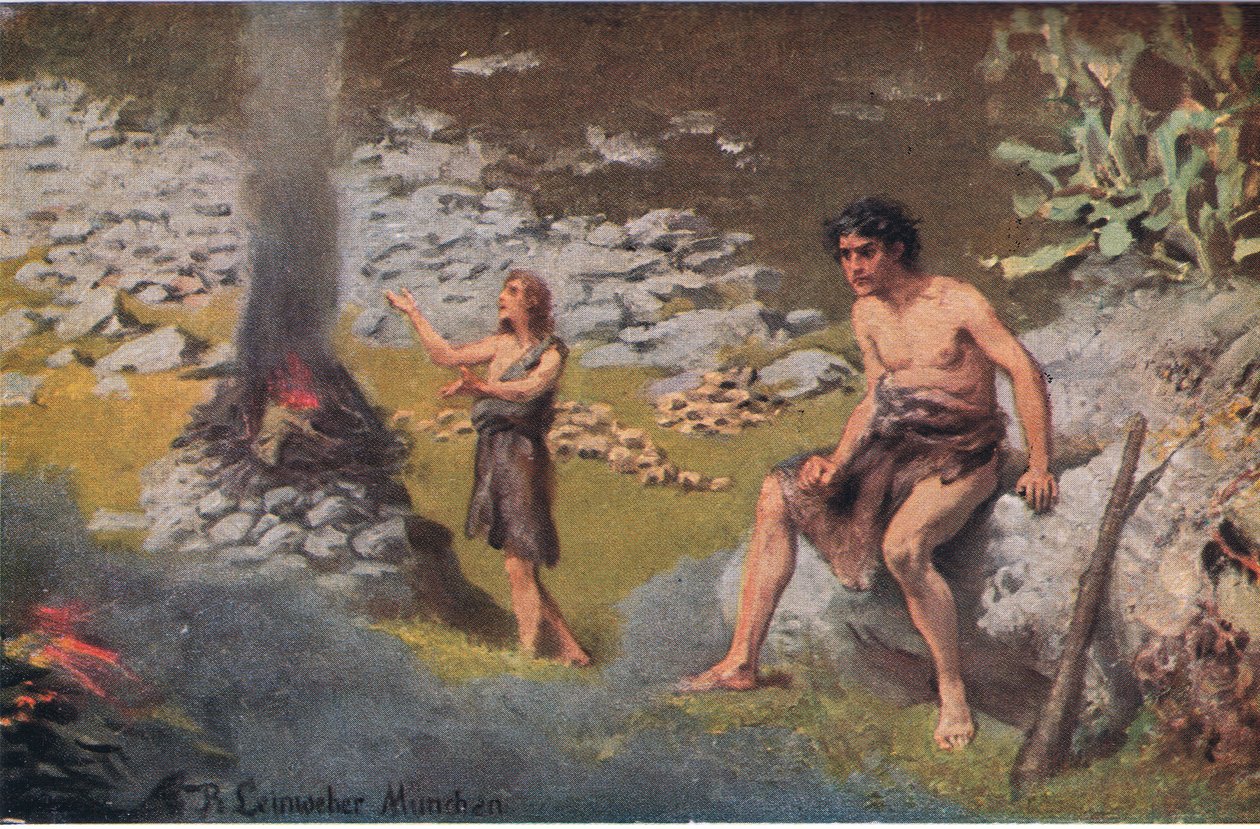 Kain und Abel, aus Hulberts Geschichte der Bibel, veröffentlicht von The John Winston Company, 1932 von Anton Robert Leinweber