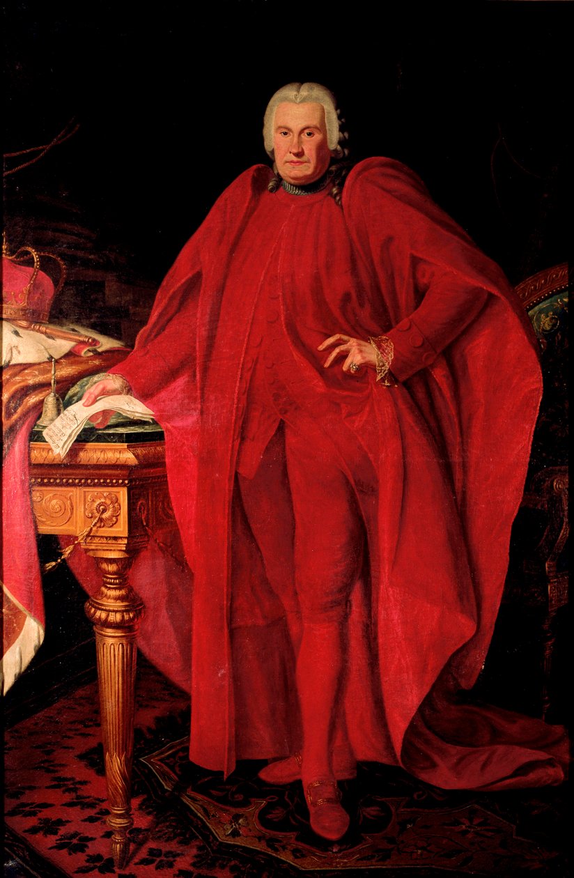 Porträt von Alerame Maria Pallavicino (1730-1805) Doge der Republik Genua von 1789 bis 1791. Gemälde von Anton von Maron (1733-1808) von Anton von Maron