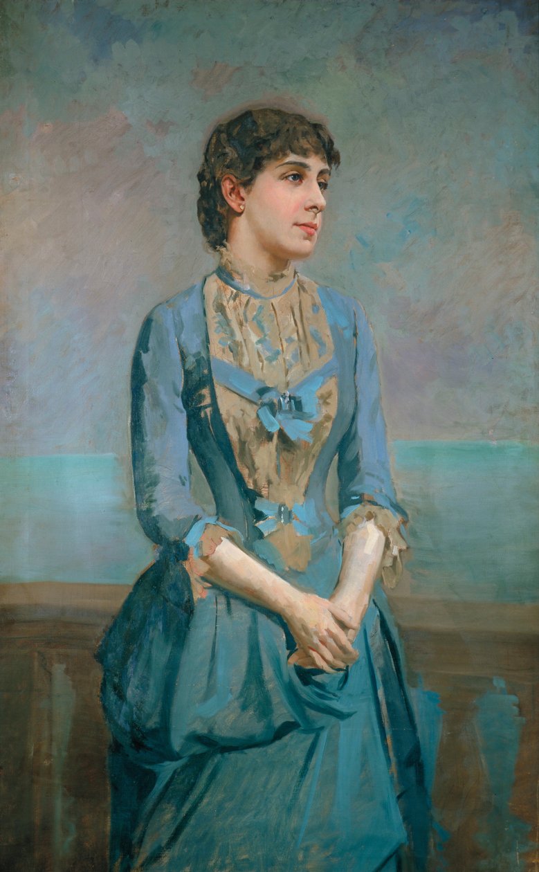Porträt von Lluïsa Dulce i Tresserra, Marquise von Castellflorite von Antoni Caba