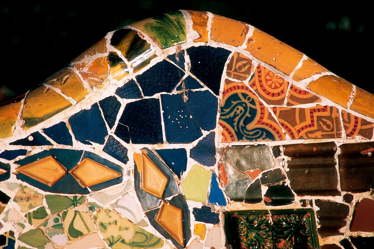 Parc Güell, Barcelona, Detail von Antoni Gaudi
