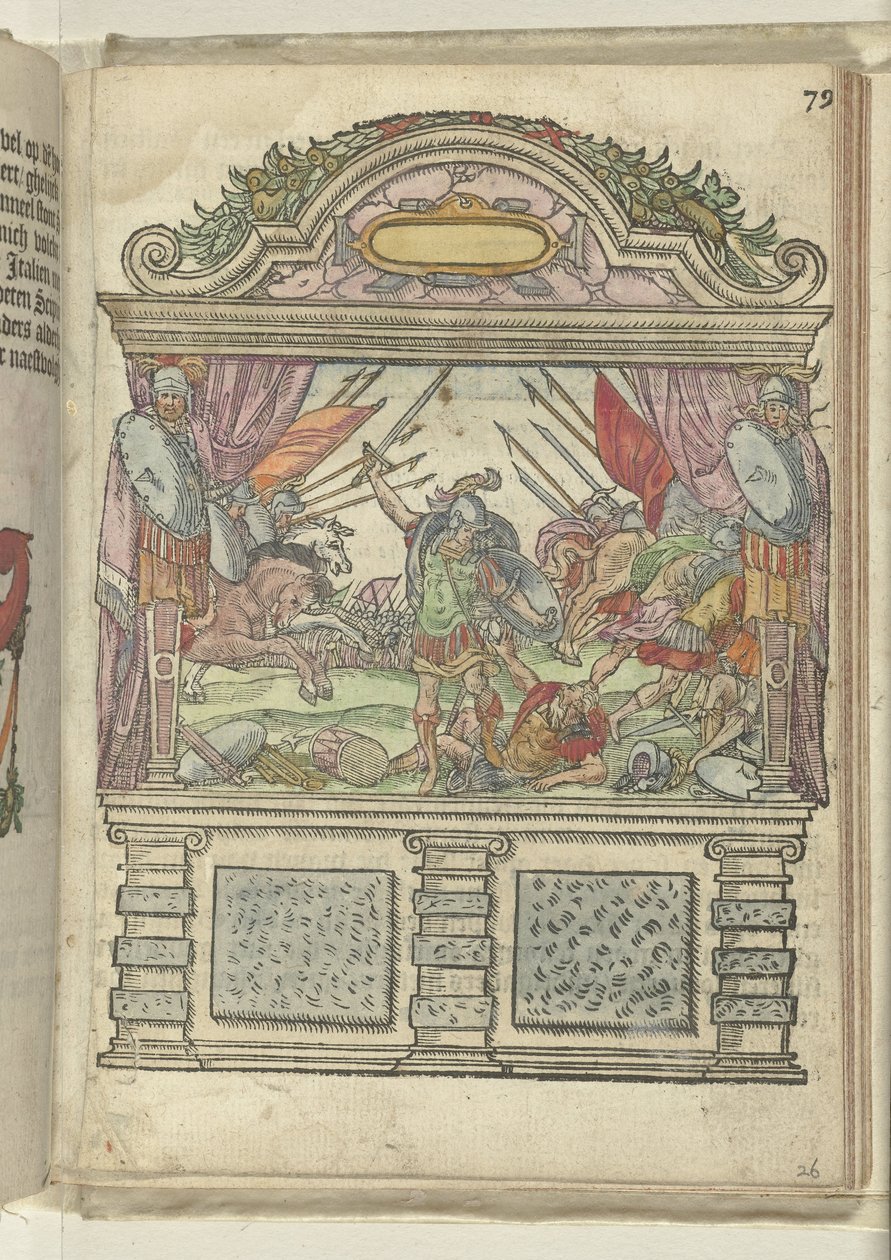 Allegorische Darstellung auf der Bühne an der Ecke des Grote Markt, 1578 von Antoni van Leest