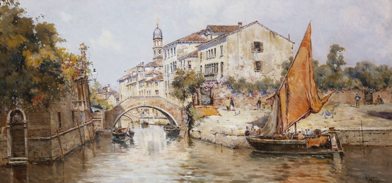 Ein venezianischer Seitenkanal von Antonia Maria de Reyna Manescau