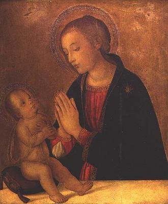Die Madonna, das Kind anbetend von Antoniazzo (workshop of) Romano