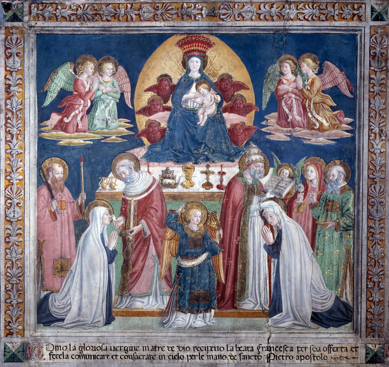 Leben der Heiligen Francesca Romana: Am Weihnachtstag von Antoniazzo Romano
