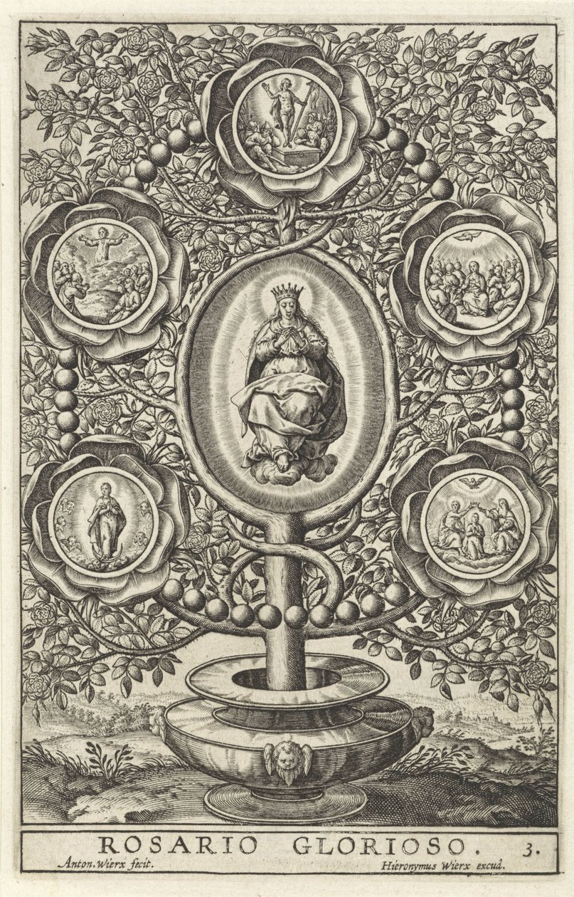 Fünf glorreiche Geheimnisse von Antonie Wierix (II)
