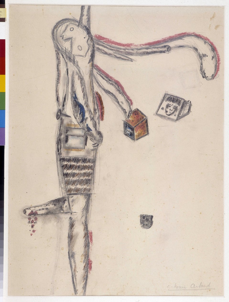 Zeichnung von Antonin Artaud (1896-1948). 1945 Dim cm 63X48 Musee Cantini, Marseille von Antonin Artaud