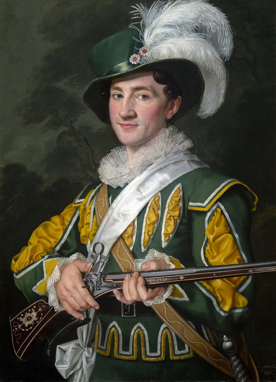 Alois Jelen (1801-1857) als Max in der Oper Der Freischütz von Carl Maria von Weber (1786-1826) von Antonin Machek