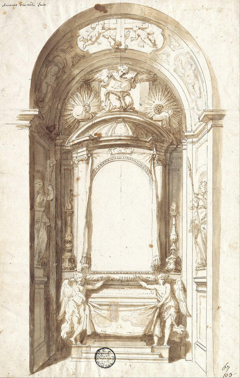 Entwurf für einen Altar von Antonio Gherardi