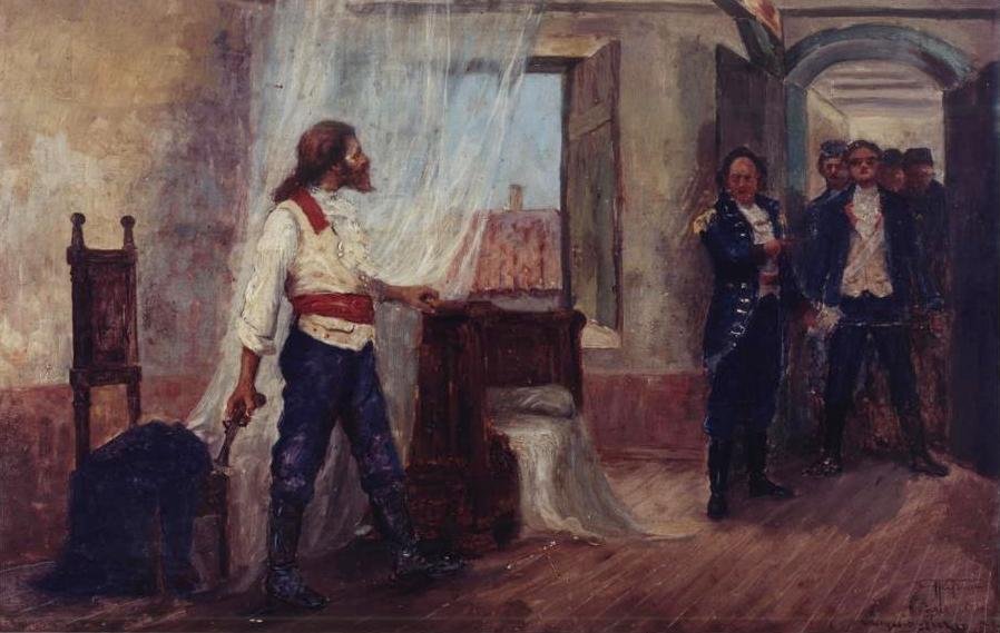 Gefangennahme von Tiradentes (Studie) von Antonio Parreiras