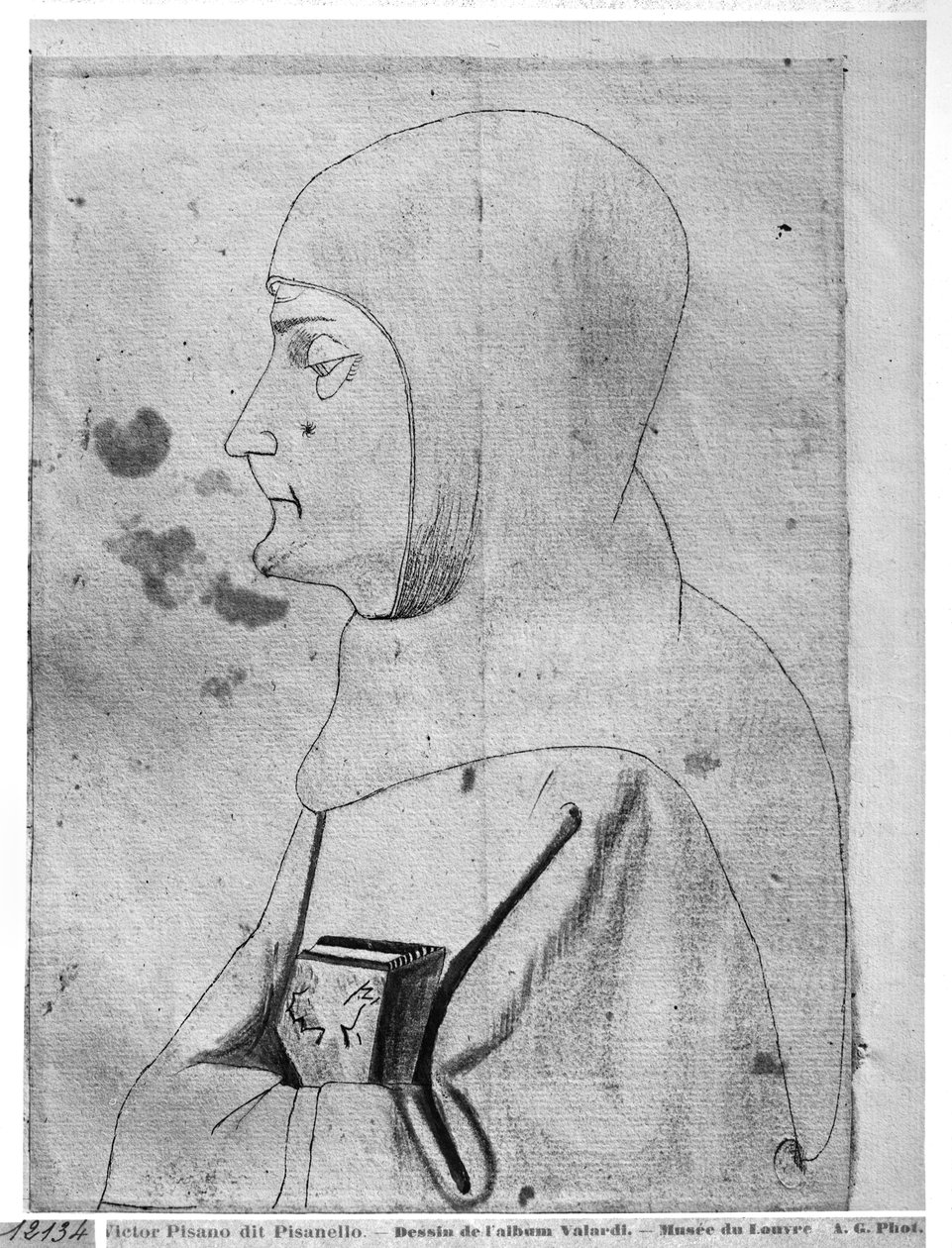 Mönch, aus dem Vallardi-Album von Antonio Pisanello