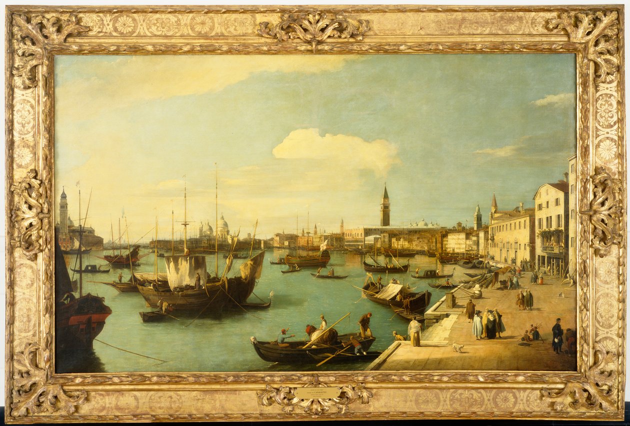 Die Riva degli Schiavoni, Blick nach Westen, ca. 1735 von Antonio (studio of) Canaletto