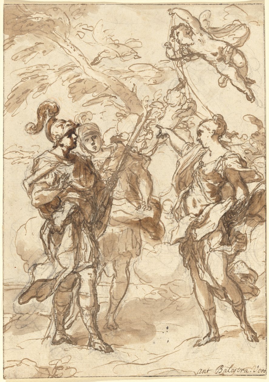 Venus als Jägerin erscheint Aeneas und Achates von Antonio Balestra