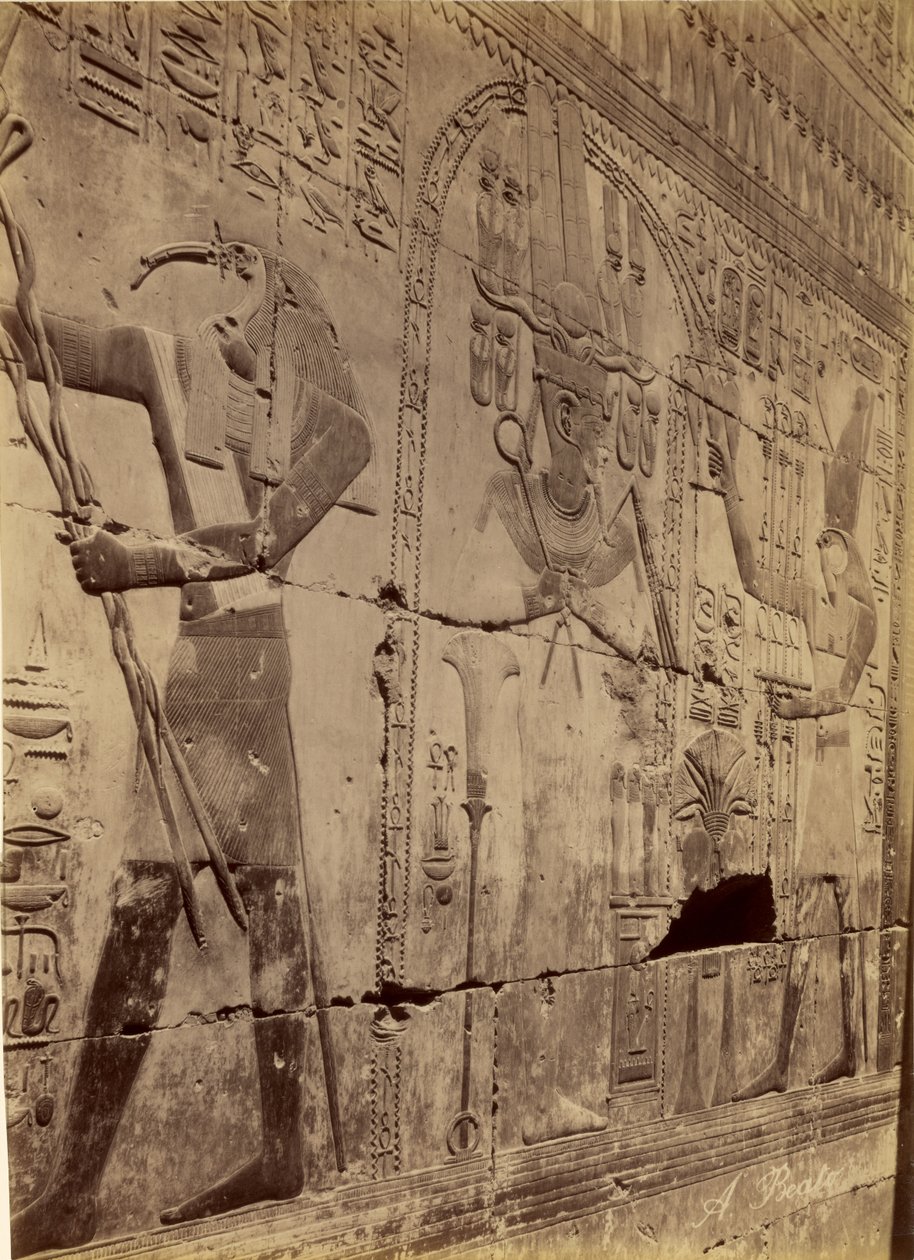 Relief der Reinigung von Seti I, Abydos von Antonio Beato
