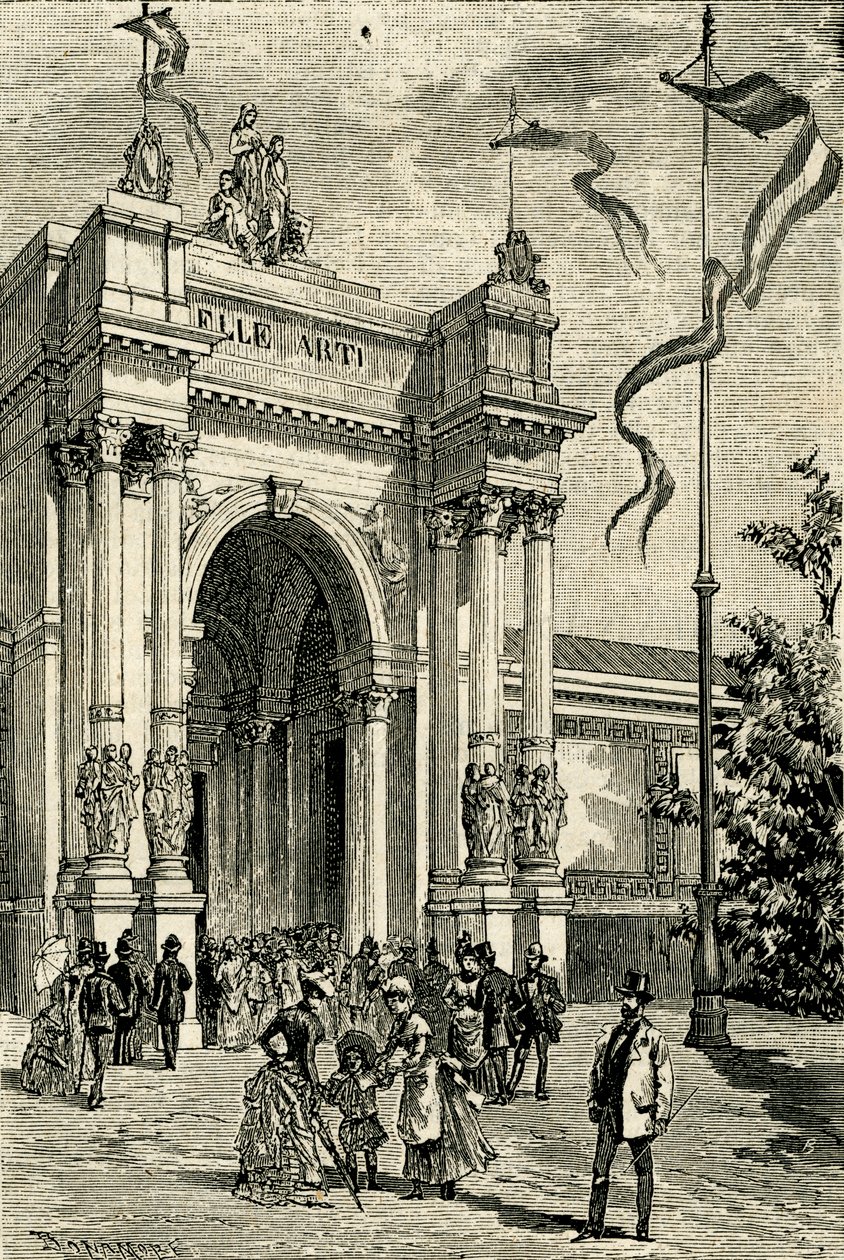 Pavillon der Schönen Künste, Emilianische Ausstellung, San Michele in Bosco, Bologna von Antonio Bonamore
