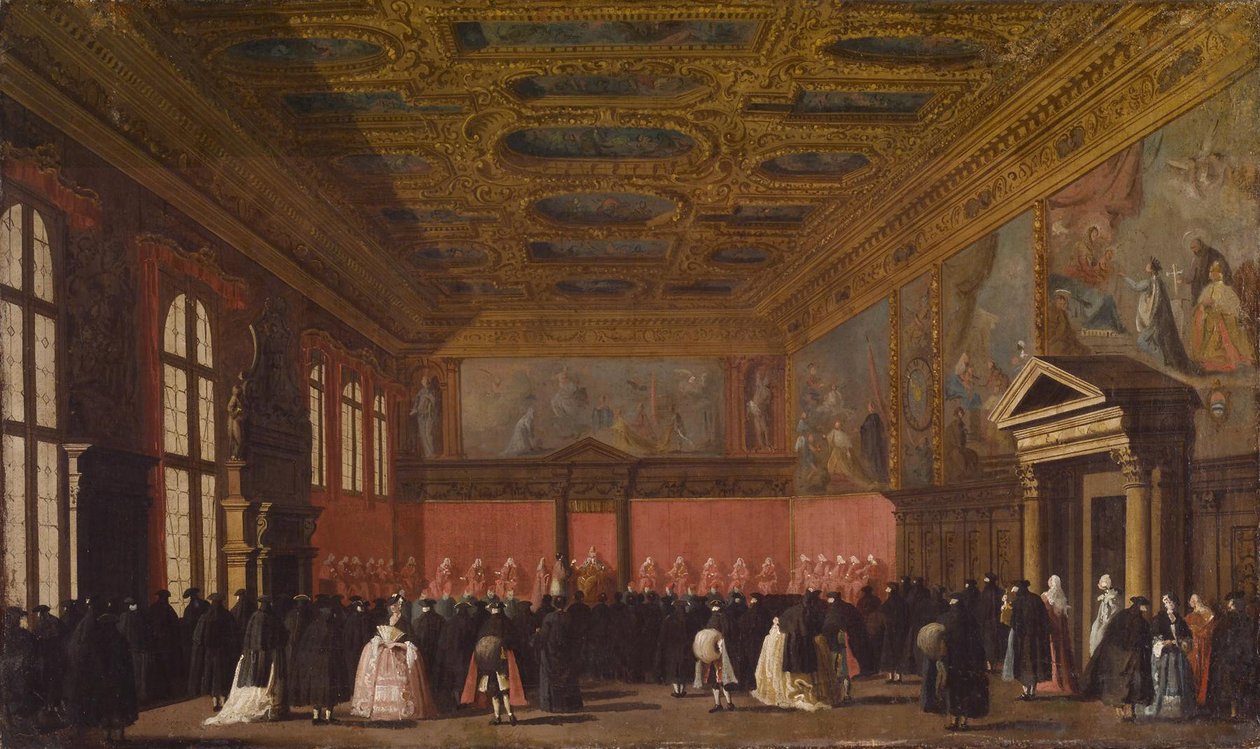 Empfang ausländischer Botschafter im Dogenpalast, Venedig, ca. 1765-80 von Giovanni Antonio Canal