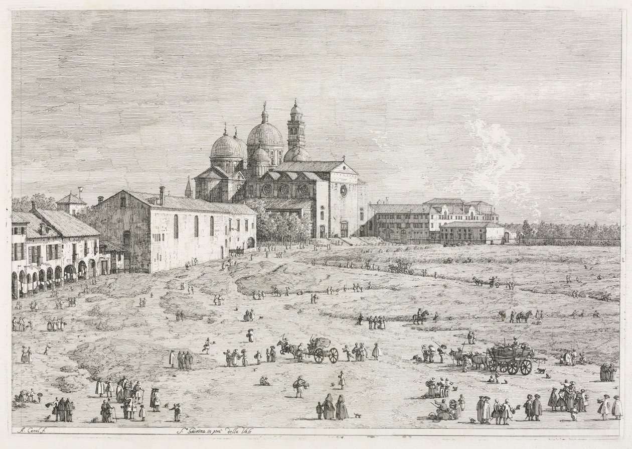Ansichten: Kirche der Heiligen Justina in Prà della Valle, Padua, 1735-1746 von Giovanni Antonio Canal