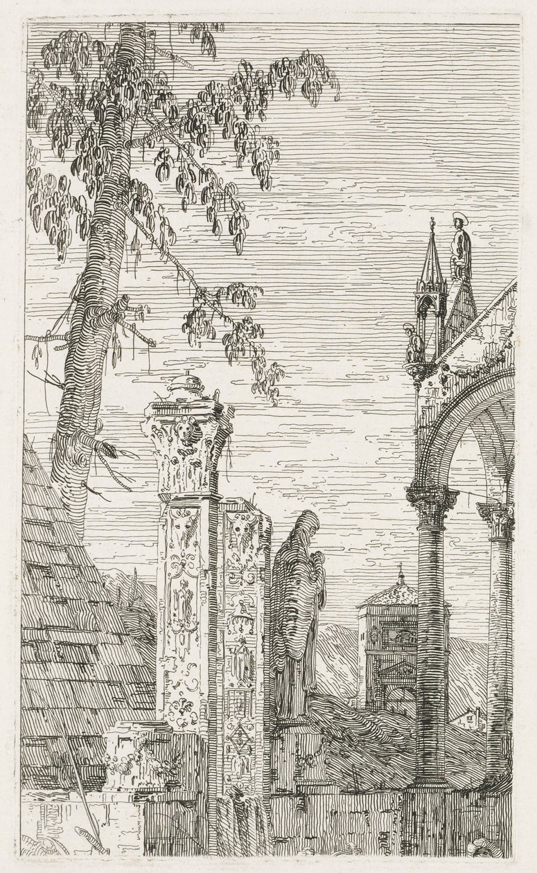 Ansichten: Fragmente von Skulpturen, 1735-1746 von Giovanni Antonio Canal