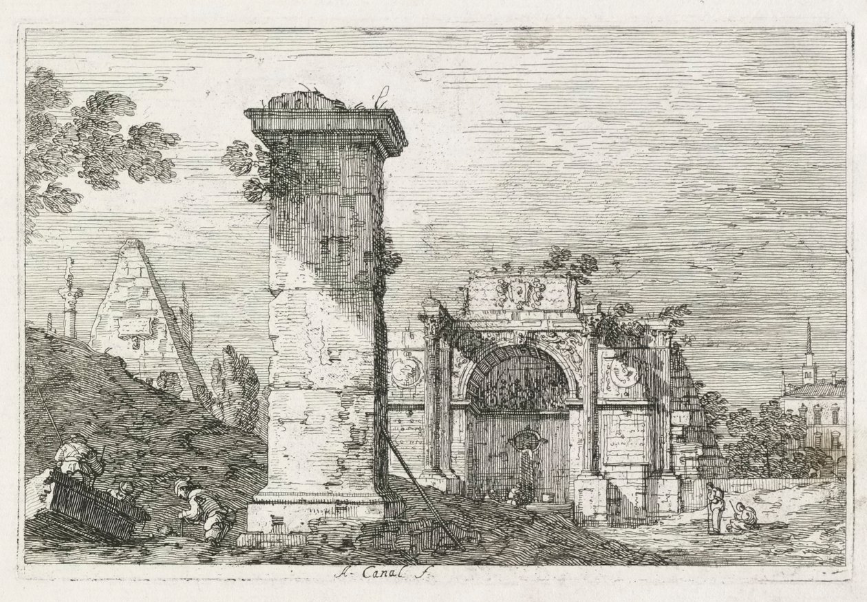 Ansichten: Le Pilier isolé von Giovanni Antonio Canal
