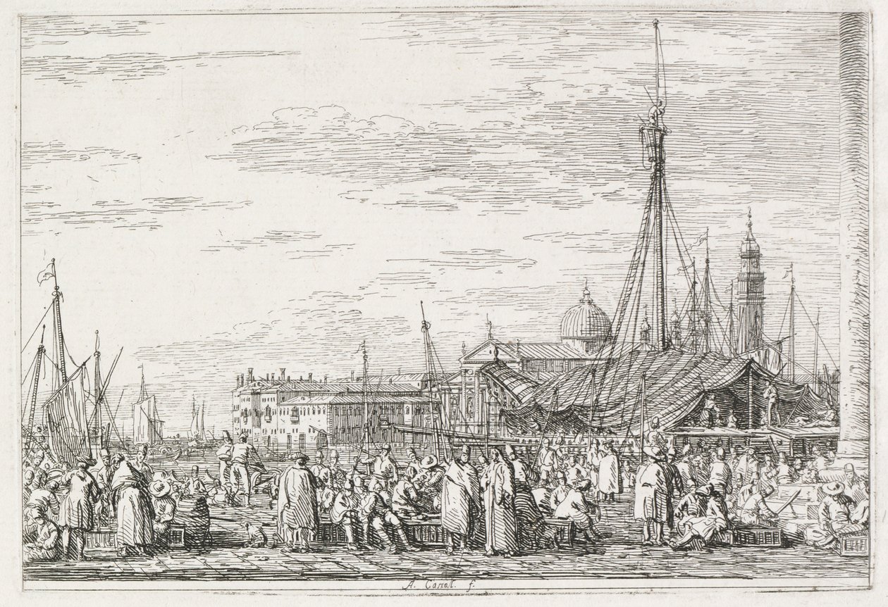 Ansichten: Der Markt auf dem Molo von Antonio Canaletto