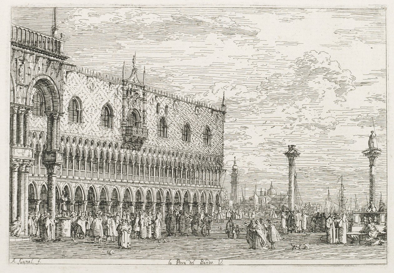 Ansichten: Der Verkündigungsstein in Venedig, 1735-1746 von Giovanni Antonio Canal